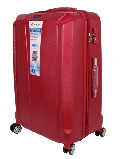 Średnia walizka POLIWĘGLAN AIRTEX 953 czerwona